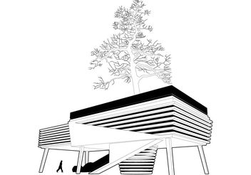 House Around The Tree Vector - Kostenloses vector #161859